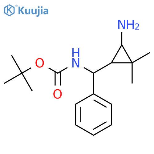 tert-butyl N-(3-amino-2,2-dimethylcyclopropyl)(phenyl)methylcarbamate structure