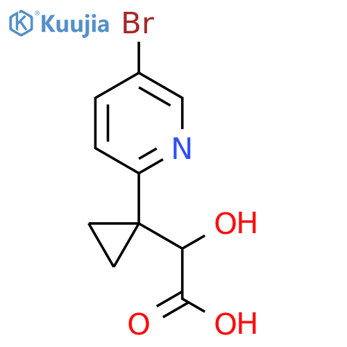 2-1-(5-bromopyridin-2-yl)cyclopropyl-2-hydroxyacetic acid structure