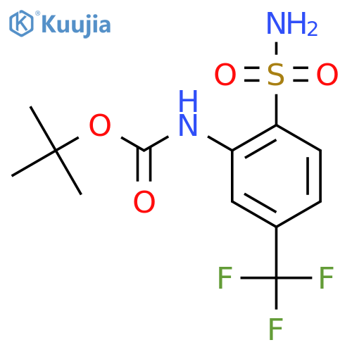 tert-butyl N-2-sulfamoyl-5-(trifluoromethyl)phenylcarbamate structure