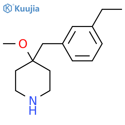 4-(3-ethylphenyl)methyl-4-methoxypiperidine structure