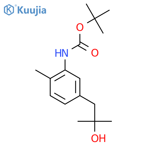 tert-butyl N-5-(2-hydroxy-2-methylpropyl)-2-methylphenylcarbamate structure