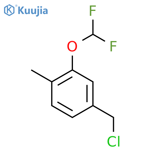 4-(chloromethyl)-2-(difluoromethoxy)-1-methylbenzene structure