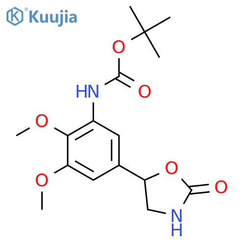 tert-butyl N-2,3-dimethoxy-5-(2-oxo-1,3-oxazolidin-5-yl)phenylcarbamate structure