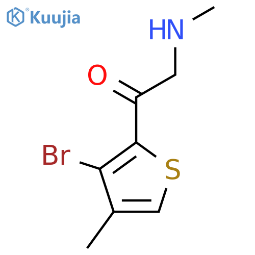 1-(3-bromo-4-methylthiophen-2-yl)-2-(methylamino)ethan-1-one structure