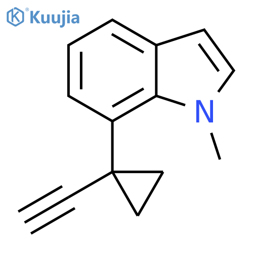 7-(1-ethynylcyclopropyl)-1-methyl-1H-indole structure