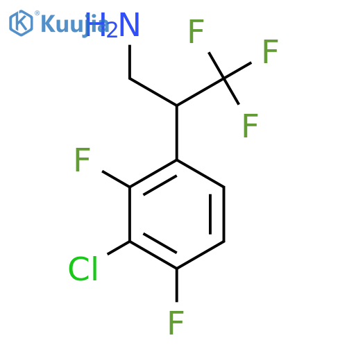2-(3-chloro-2,4-difluorophenyl)-3,3,3-trifluoropropan-1-amine structure