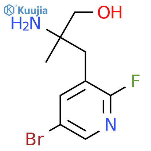 2-amino-3-(5-bromo-2-fluoropyridin-3-yl)-2-methylpropan-1-ol structure
