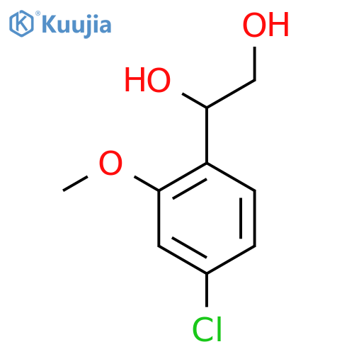 1-(4-chloro-2-methoxyphenyl)ethane-1,2-diol structure