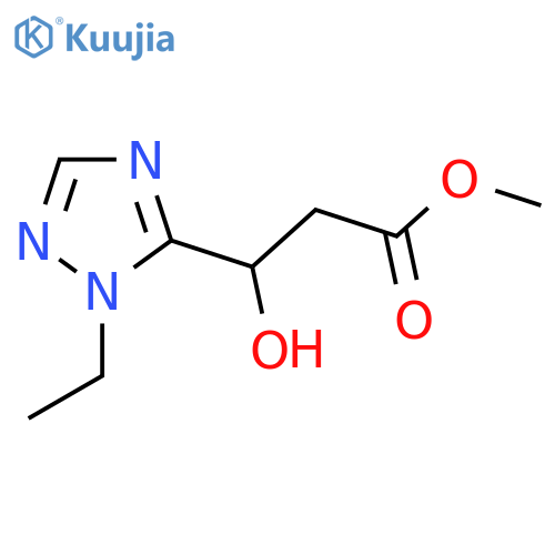 methyl 3-(1-ethyl-1H-1,2,4-triazol-5-yl)-3-hydroxypropanoate structure