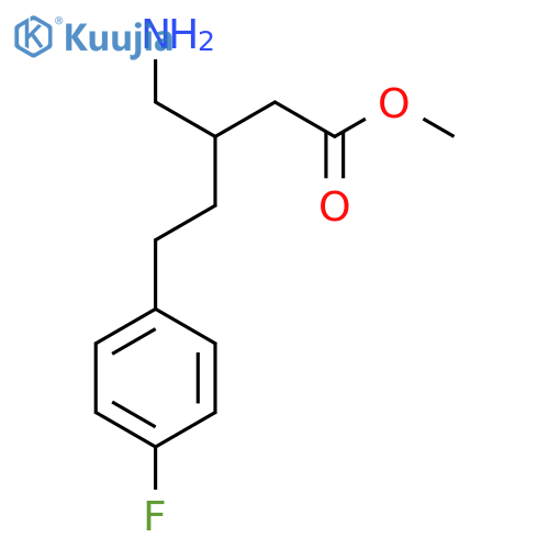 methyl 3-(aminomethyl)-5-(4-fluorophenyl)pentanoate structure