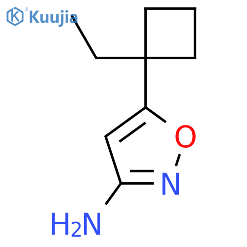 5-(1-Ethylcyclobutyl)-1,2-oxazol-3-amine structure