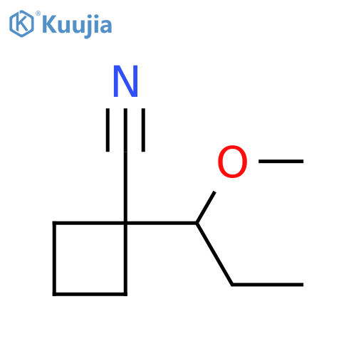 1-(1-methoxypropyl)cyclobutane-1-carbonitrile structure