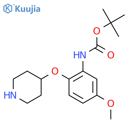 tert-butyl N-5-methoxy-2-(piperidin-4-yloxy)phenylcarbamate structure