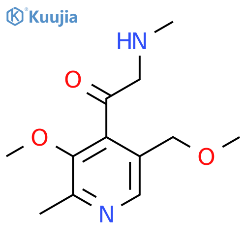 1-3-methoxy-5-(methoxymethyl)-2-methylpyridin-4-yl-2-(methylamino)ethan-1-one structure