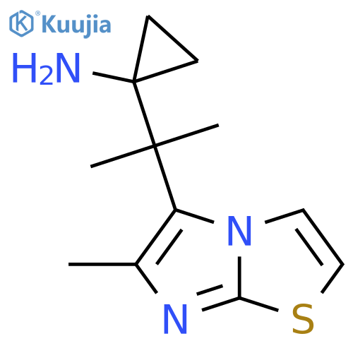 1-(2-{6-Methylimidazo[2,1-b][1,3]thiazol-5-yl}propan-2-yl)cyclopropan-1-amine structure