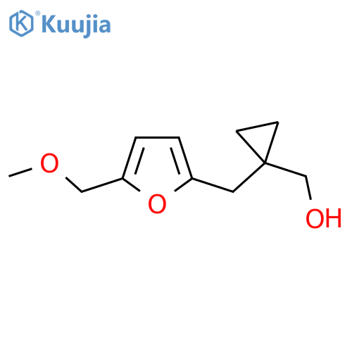 (1-{5-(methoxymethyl)furan-2-ylmethyl}cyclopropyl)methanol structure