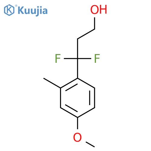 3,3-difluoro-3-(4-methoxy-2-methylphenyl)propan-1-ol structure