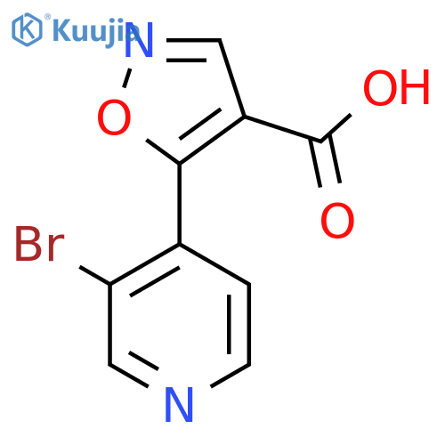 5-(3-bromopyridin-4-yl)-1,2-oxazole-4-carboxylic acid structure
