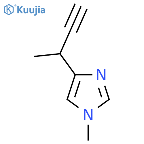 4-(but-3-yn-2-yl)-1-methyl-1H-imidazole structure