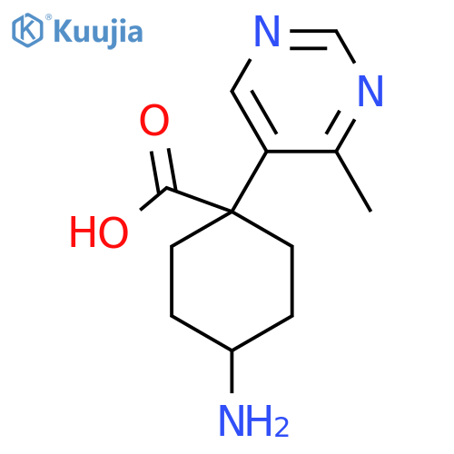 4-Amino-1-(4-methylpyrimidin-5-yl)cyclohexane-1-carboxylic acid structure