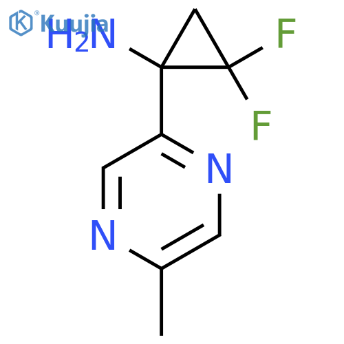 2,2-difluoro-1-(5-methylpyrazin-2-yl)cyclopropan-1-amine structure
