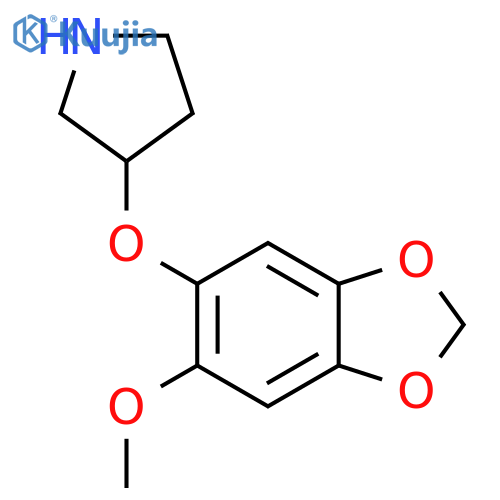 3-(6-methoxy-1,3-dioxaindan-5-yl)oxypyrrolidine structure