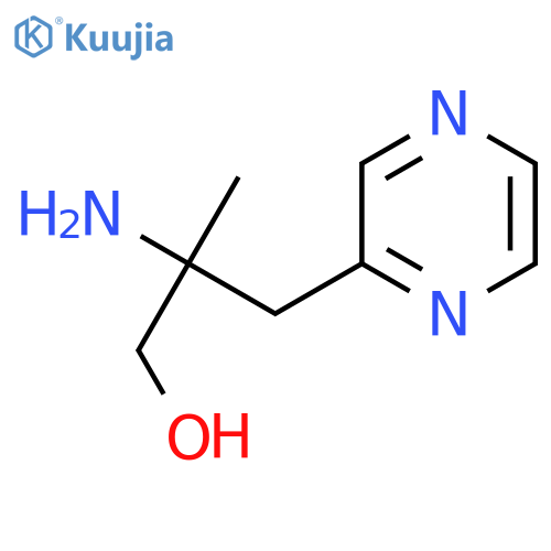 2-amino-2-methyl-3-(pyrazin-2-yl)propan-1-ol structure