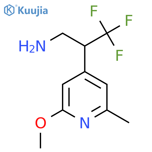 3,3,3-trifluoro-2-(2-methoxy-6-methylpyridin-4-yl)propan-1-amine structure
