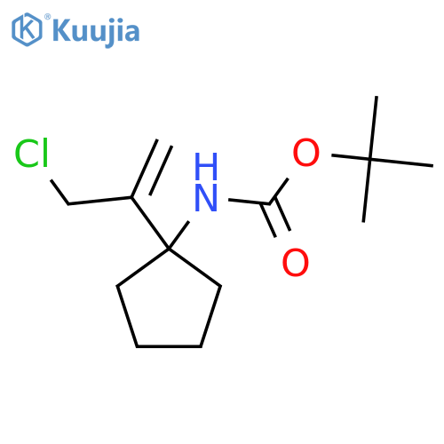tert-butyl N-1-(3-chloroprop-1-en-2-yl)cyclopentylcarbamate structure