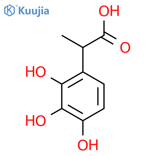 2-(2,3,4-trihydroxyphenyl)propanoic acid structure