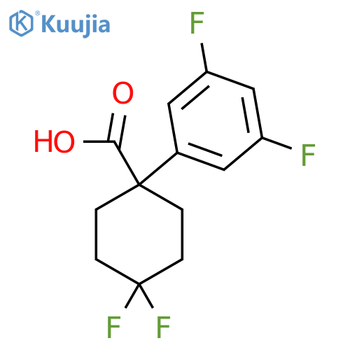 1-(3,5-Difluorophenyl)-4,4-difluorocyclohexane-1-carboxylic acid structure
