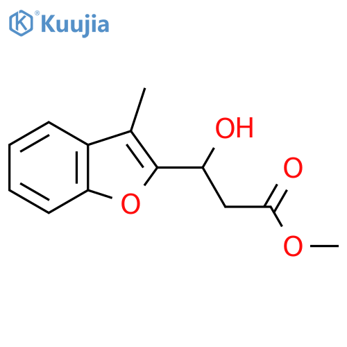 methyl 3-hydroxy-3-(3-methyl-1-benzofuran-2-yl)propanoate structure