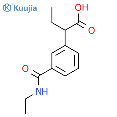 2-3-(ethylcarbamoyl)phenylbutanoic acid structure