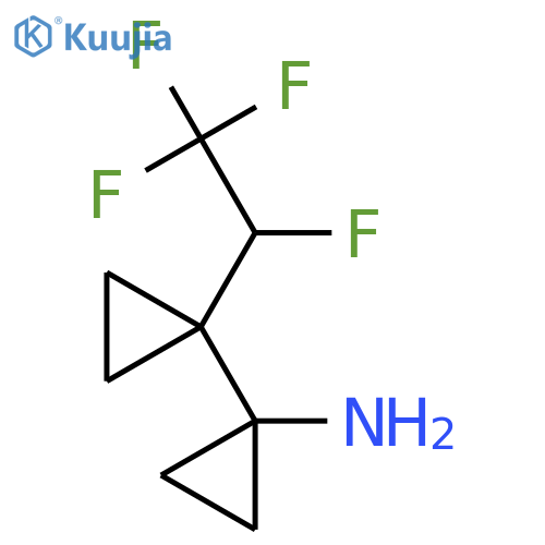 1-1-(1,2,2,2-tetrafluoroethyl)cyclopropylcyclopropan-1-amine structure