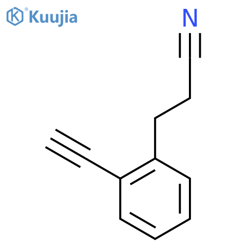 3-(2-ethynylphenyl)propanenitrile structure