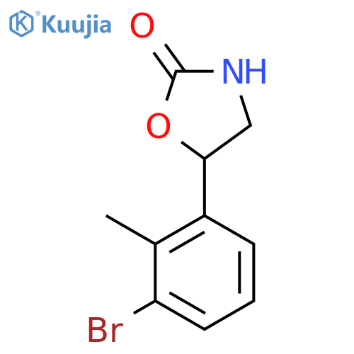 5-(3-bromo-2-methylphenyl)-1,3-oxazolidin-2-one structure