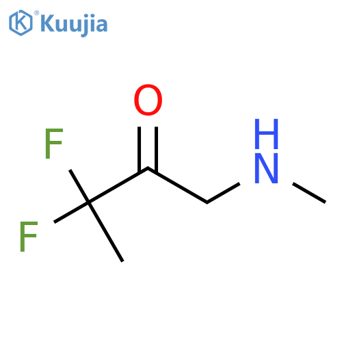 3,3-difluoro-1-(methylamino)butan-2-one structure
