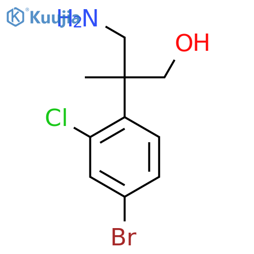 3-amino-2-(4-bromo-2-chlorophenyl)-2-methylpropan-1-ol structure
