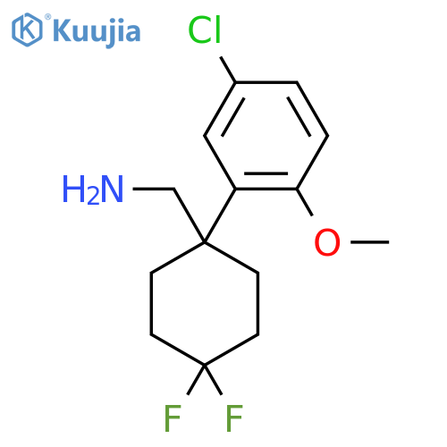 1-(5-chloro-2-methoxyphenyl)-4,4-difluorocyclohexylmethanamine structure