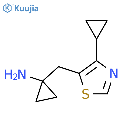 1-(4-cyclopropyl-1,3-thiazol-5-yl)methylcyclopropan-1-amine structure