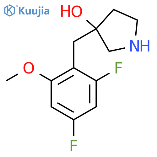 3-(2,4-difluoro-6-methoxyphenyl)methylpyrrolidin-3-ol structure