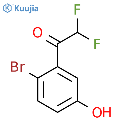 1-(2-bromo-5-hydroxyphenyl)-2,2-difluoroethan-1-one structure