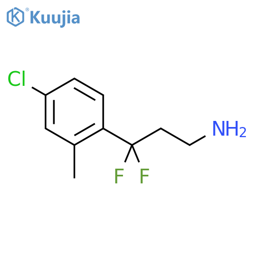3-(4-chloro-2-methylphenyl)-3,3-difluoropropan-1-amine structure