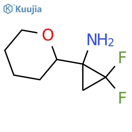 2,2-difluoro-1-(oxan-2-yl)cyclopropan-1-amine structure