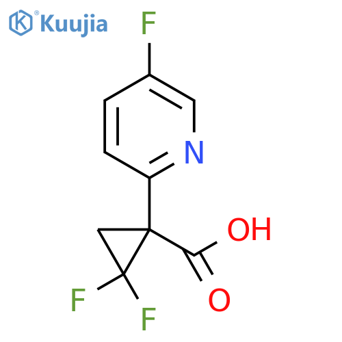 2,2-difluoro-1-(5-fluoropyridin-2-yl)cyclopropane-1-carboxylic acid structure
