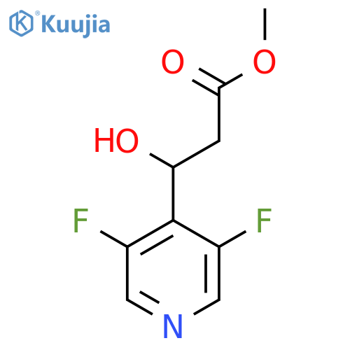methyl 3-(3,5-difluoropyridin-4-yl)-3-hydroxypropanoate structure