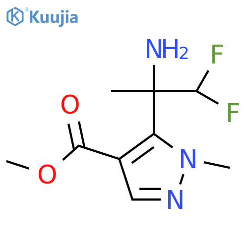 methyl 5-(2-amino-1,1-difluoropropan-2-yl)-1-methyl-1H-pyrazole-4-carboxylate structure