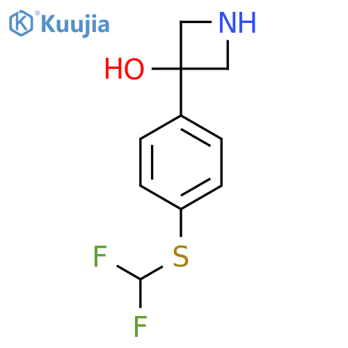 3-{4-(difluoromethyl)sulfanylphenyl}azetidin-3-ol structure