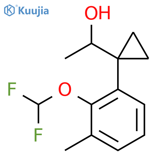 1-{1-2-(difluoromethoxy)-3-methylphenylcyclopropyl}ethan-1-ol structure