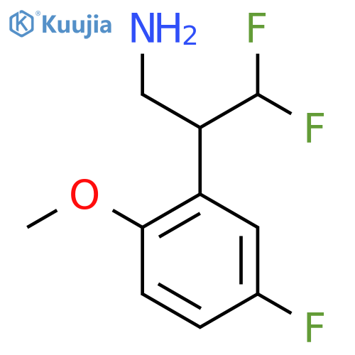 3,3-difluoro-2-(5-fluoro-2-methoxyphenyl)propan-1-amine structure